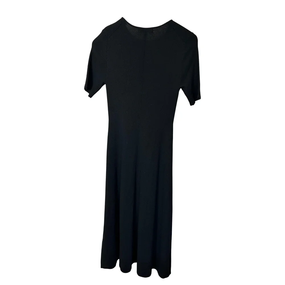 NWT Banana Republic Black Knit Midi Dress Size Small Classic LBD Holiday Party‎ - Picture 3 of 8